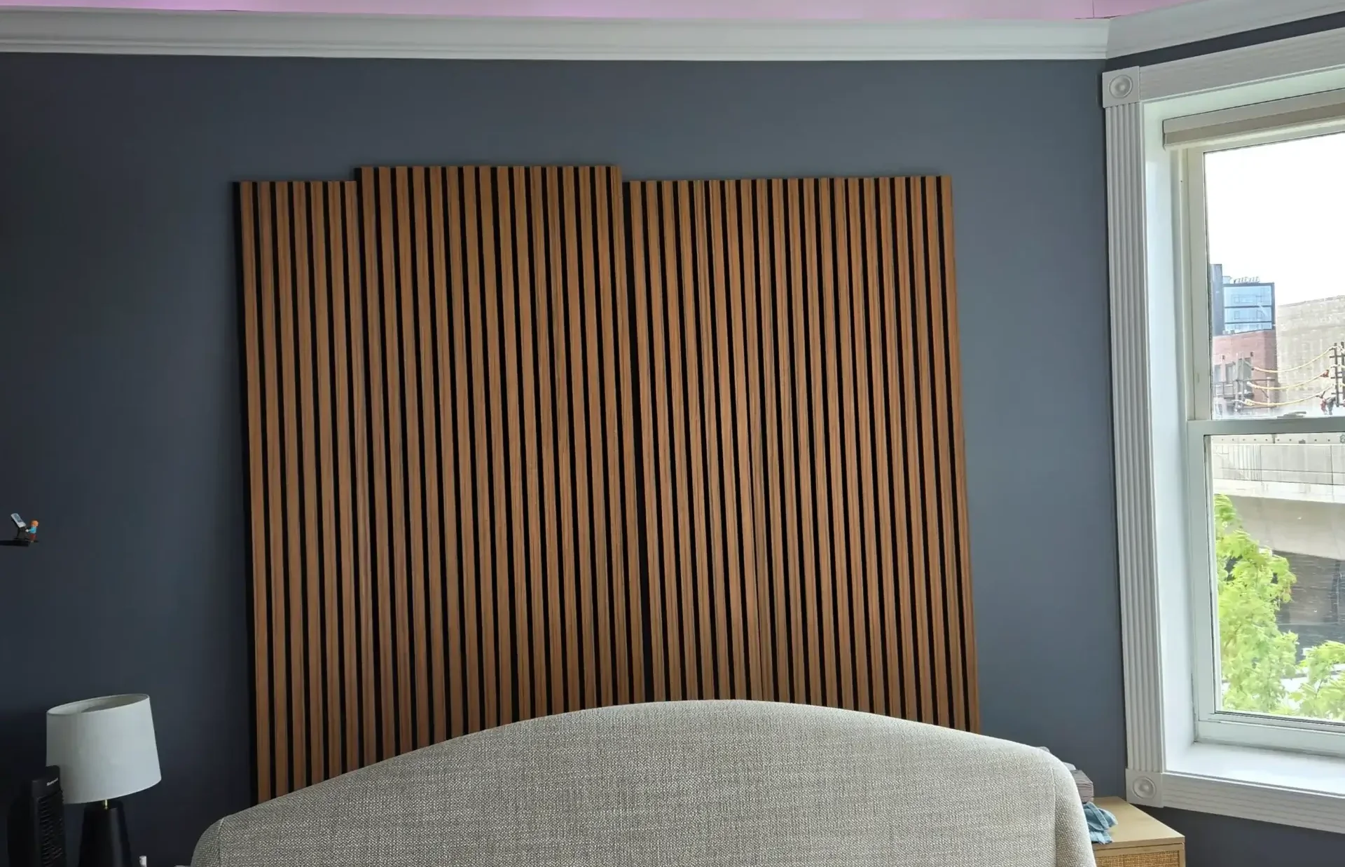 Wood Slat Accent Wall Installation in Chicago
